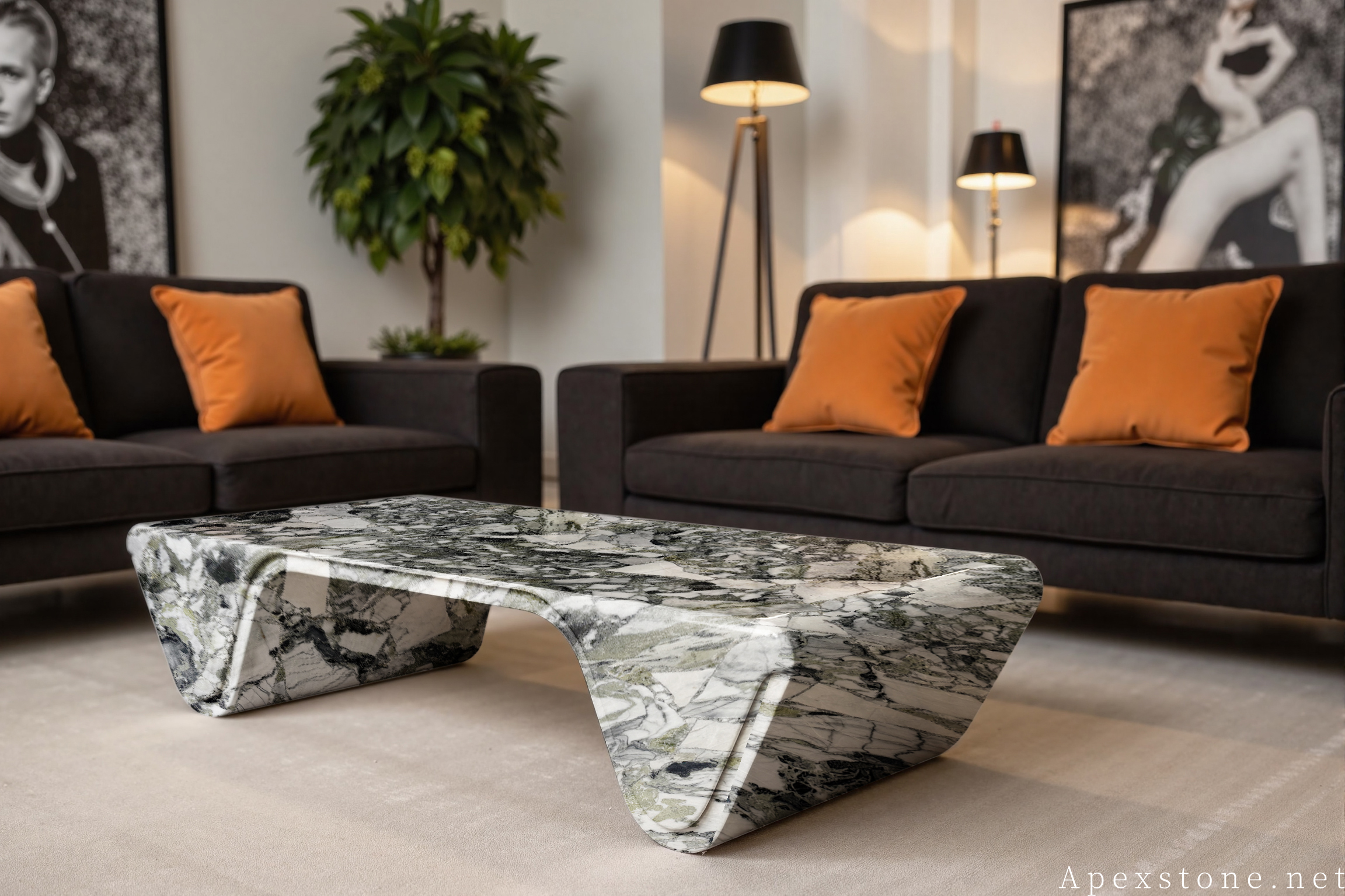 Primavera Marble living room design detail