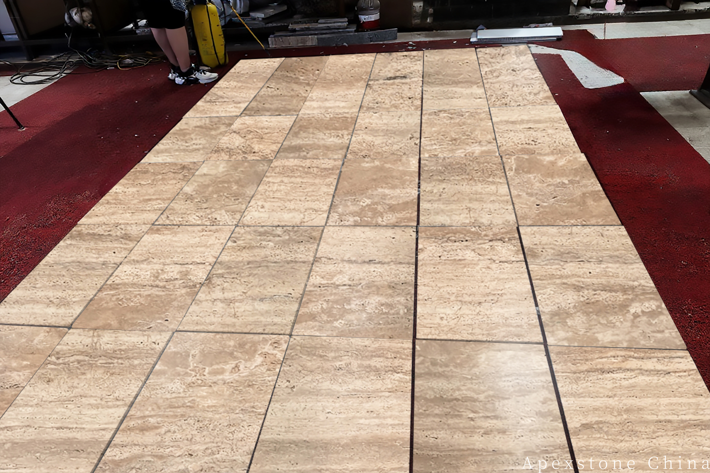 Travertine Romano bathroom tiles