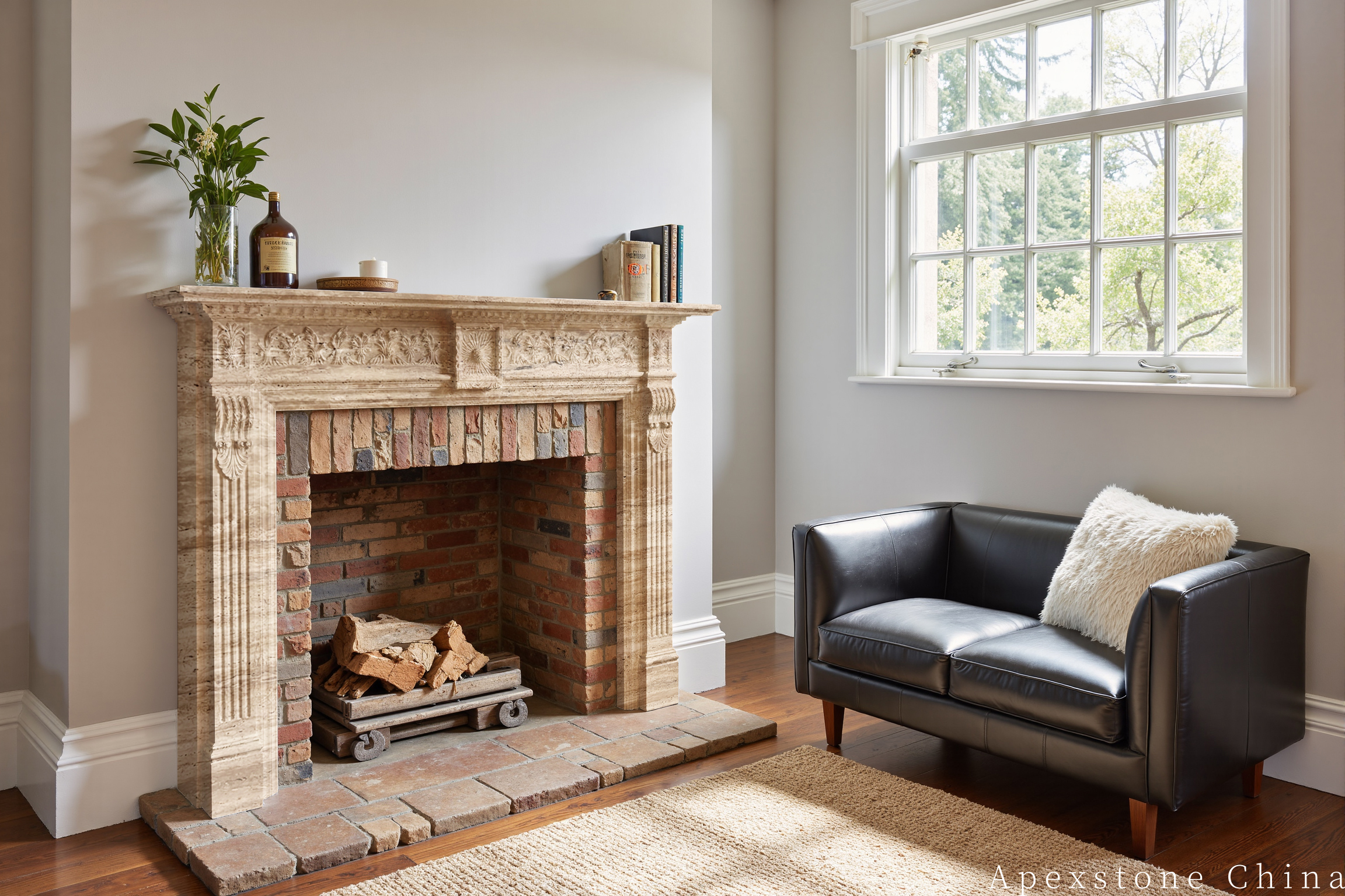 Travertine Romano hearth ideas