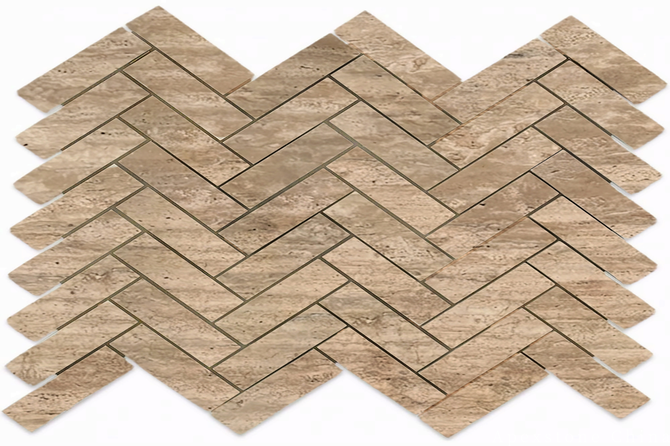 Travertine Romano Mosaic Tiles - Split Face, Tumbled & French Pattern Italian Travertine