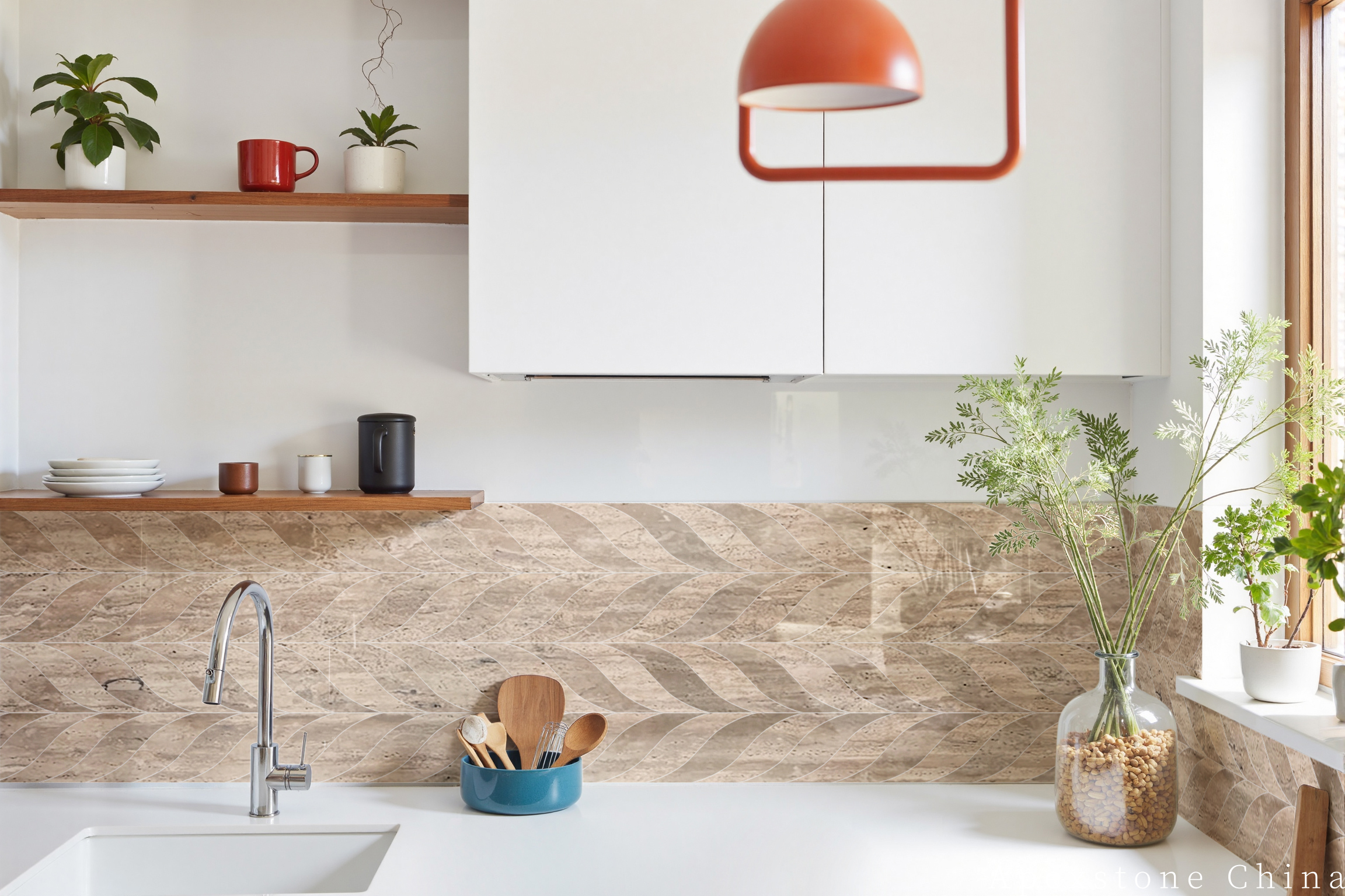 Travertine Romano Mosaic Tiles - Split Face, Tumbled & French Pattern Travertine Classico Roma