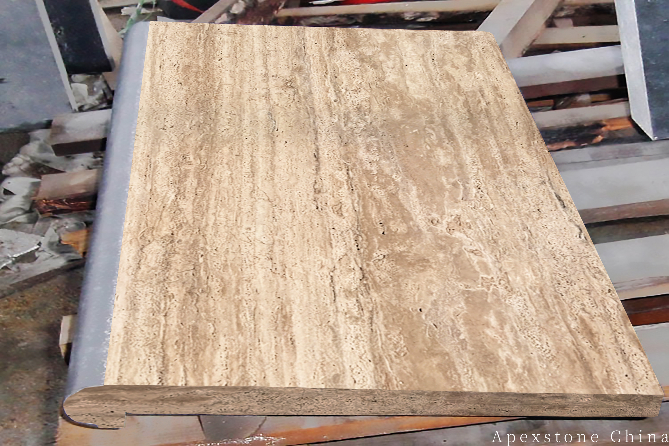 Travertine Romano pool copings