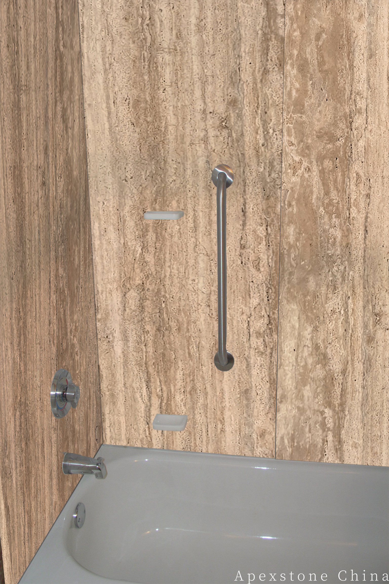 Travertine Romano shower surround