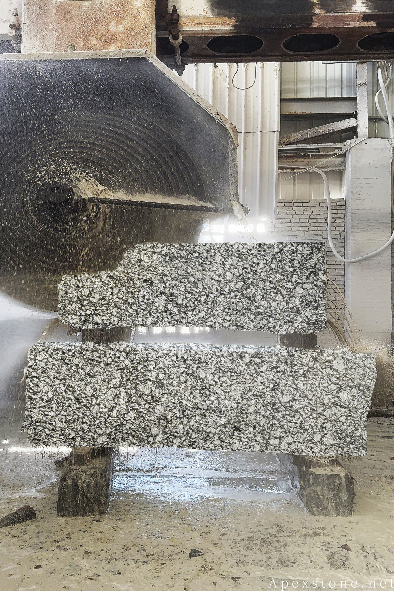 Sea Wave Granite block cutting in factory