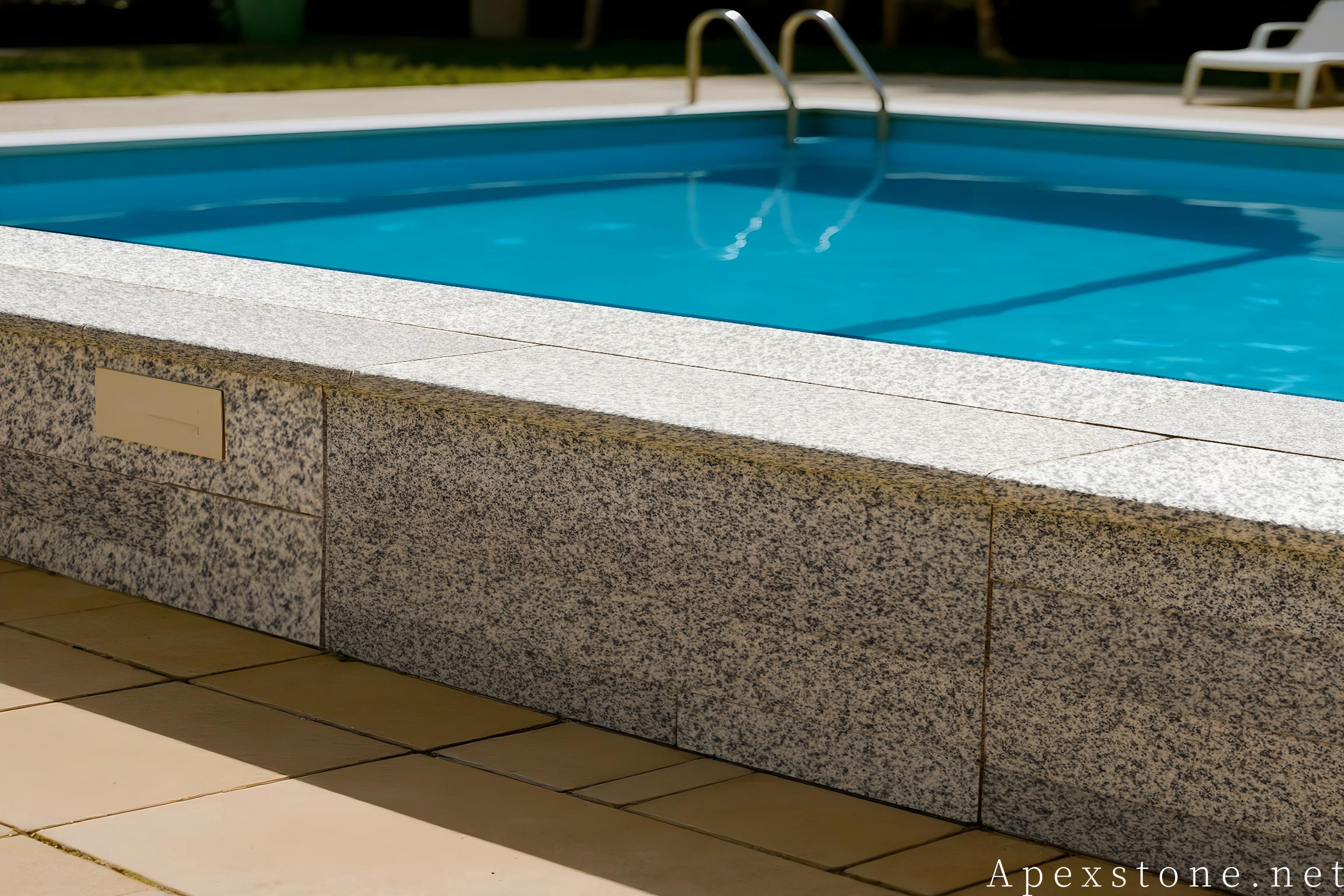 Bianco Crystal Granite Pool Coping & Decking pool surround