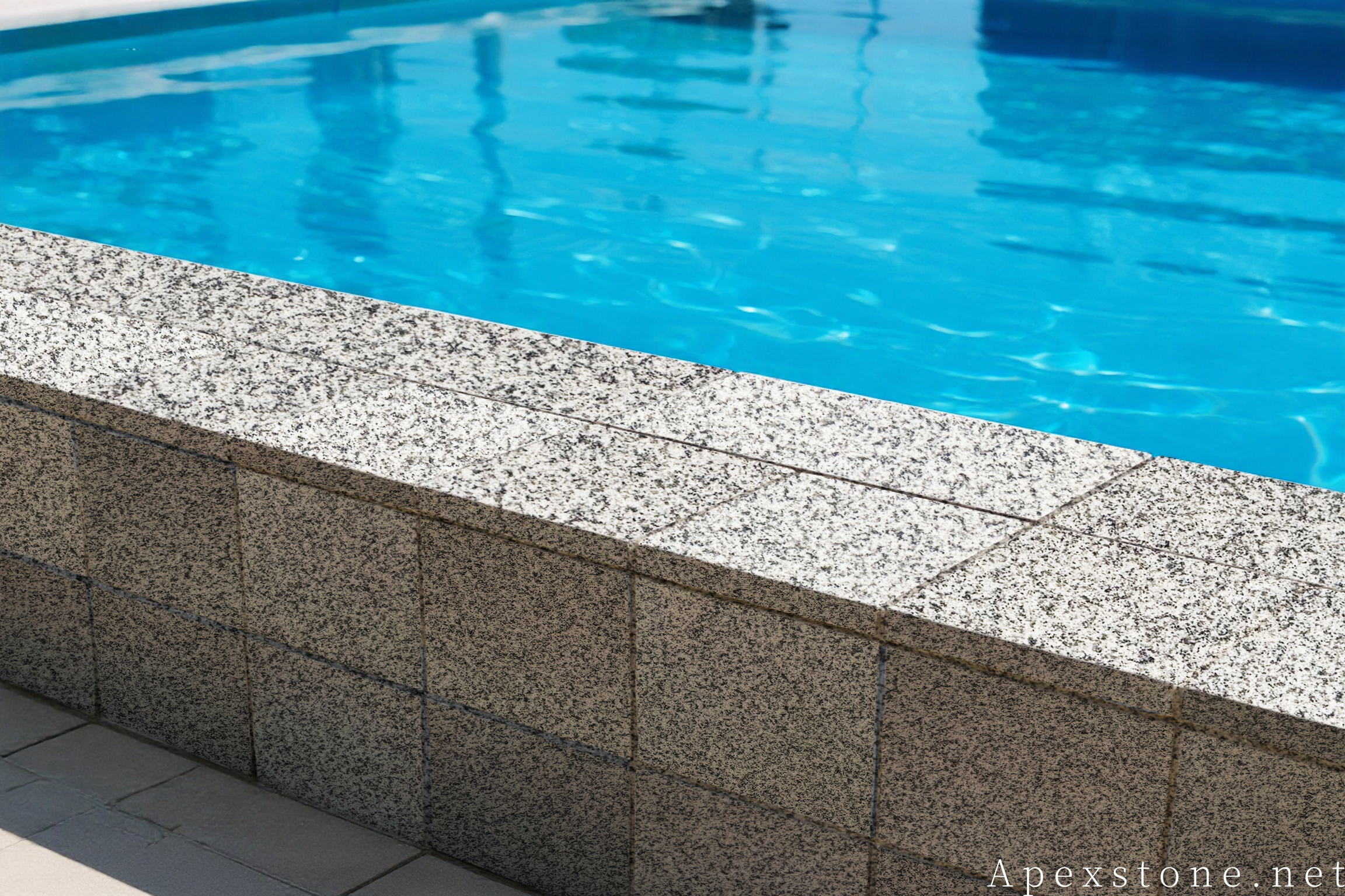Bianco Crystal Granite Pool Coping & Decking pool decking