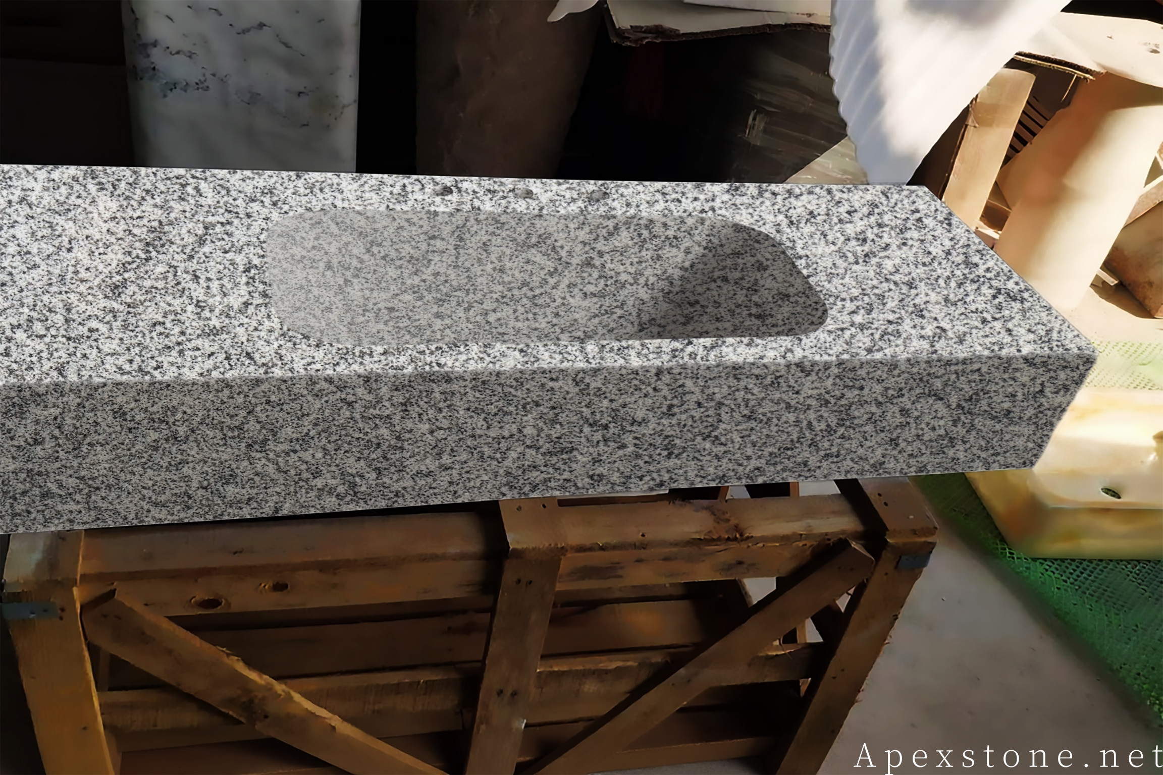 Bianco Crystal Granite Sinks & Tubs stone bathtub