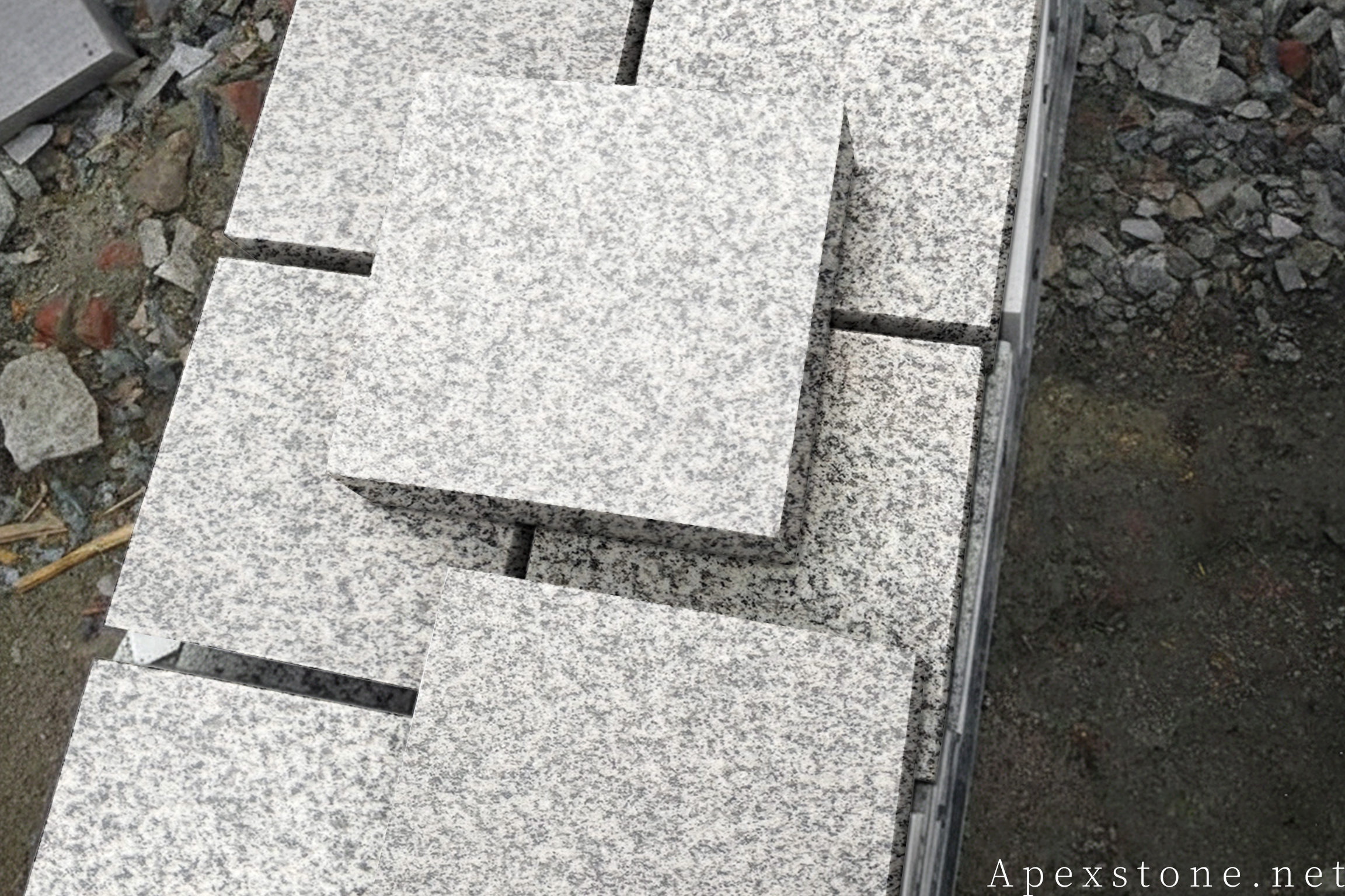 Bianco Crystal granite walkway pavestone