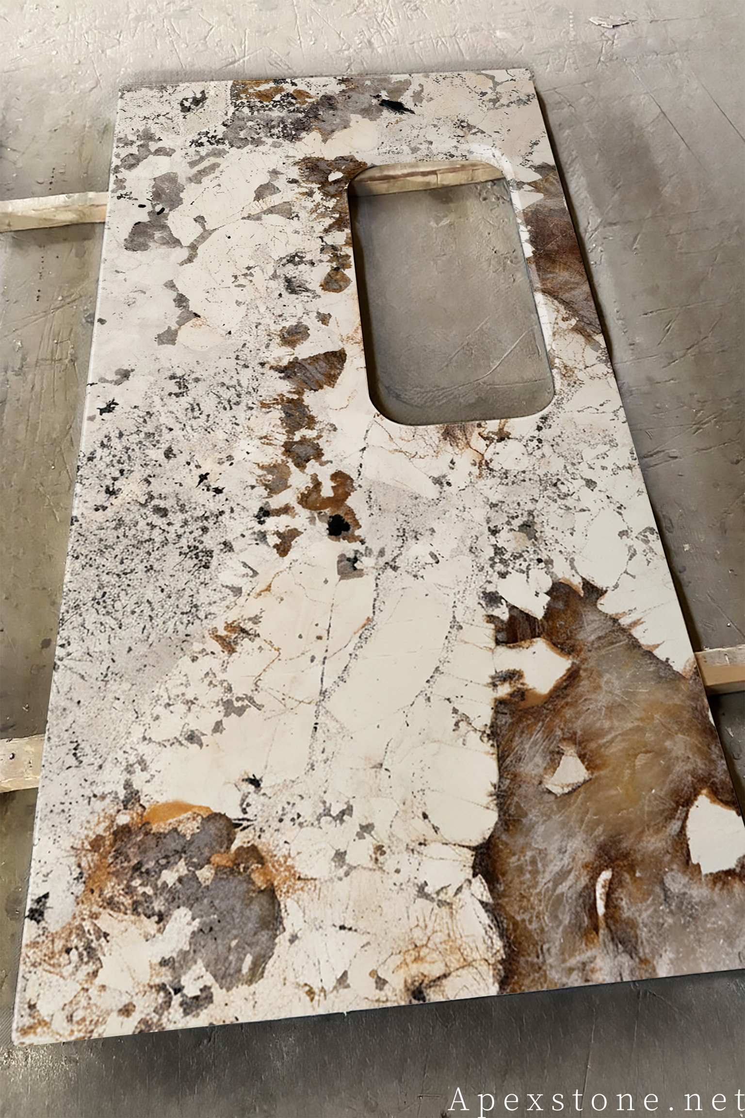 Pandora Quartzite Kitchen Countertops & Islands Waterfall Island