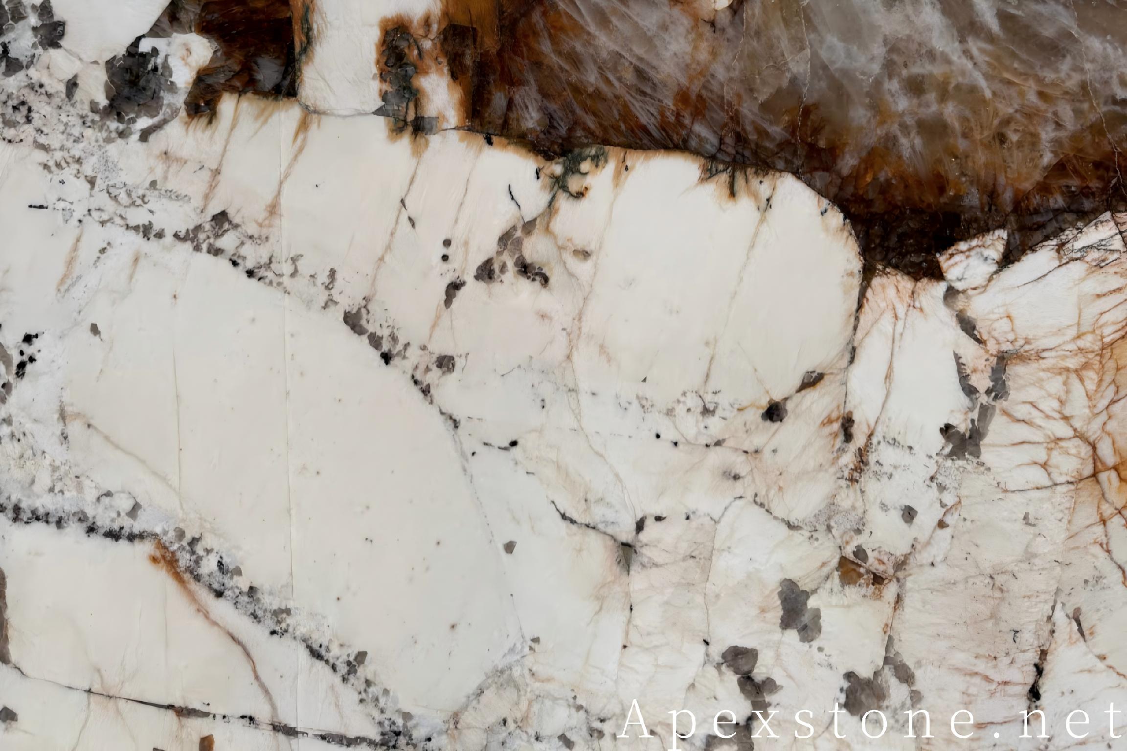 Pandora quartzite surface details under light