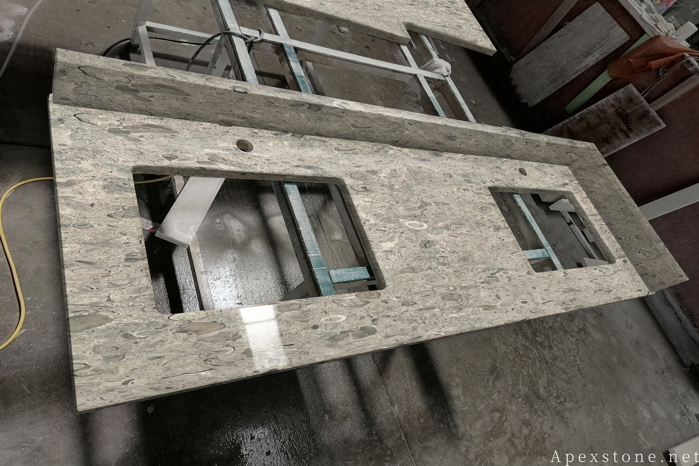 Portuguese Grey limestone bathroom vanity top product