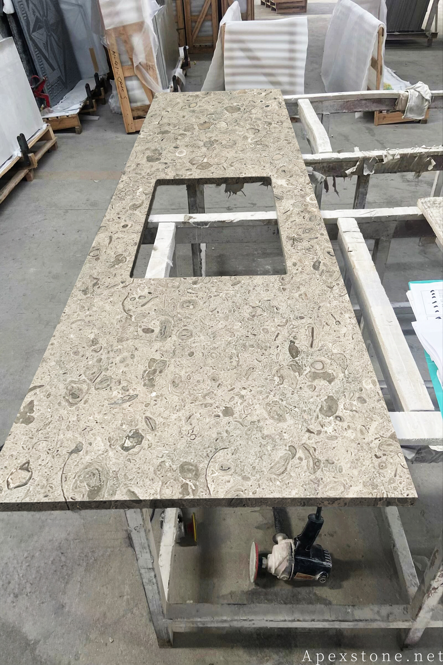 Portuguese Grey Limestone Countertops, Islands & Vanity Tops Grey Limestone