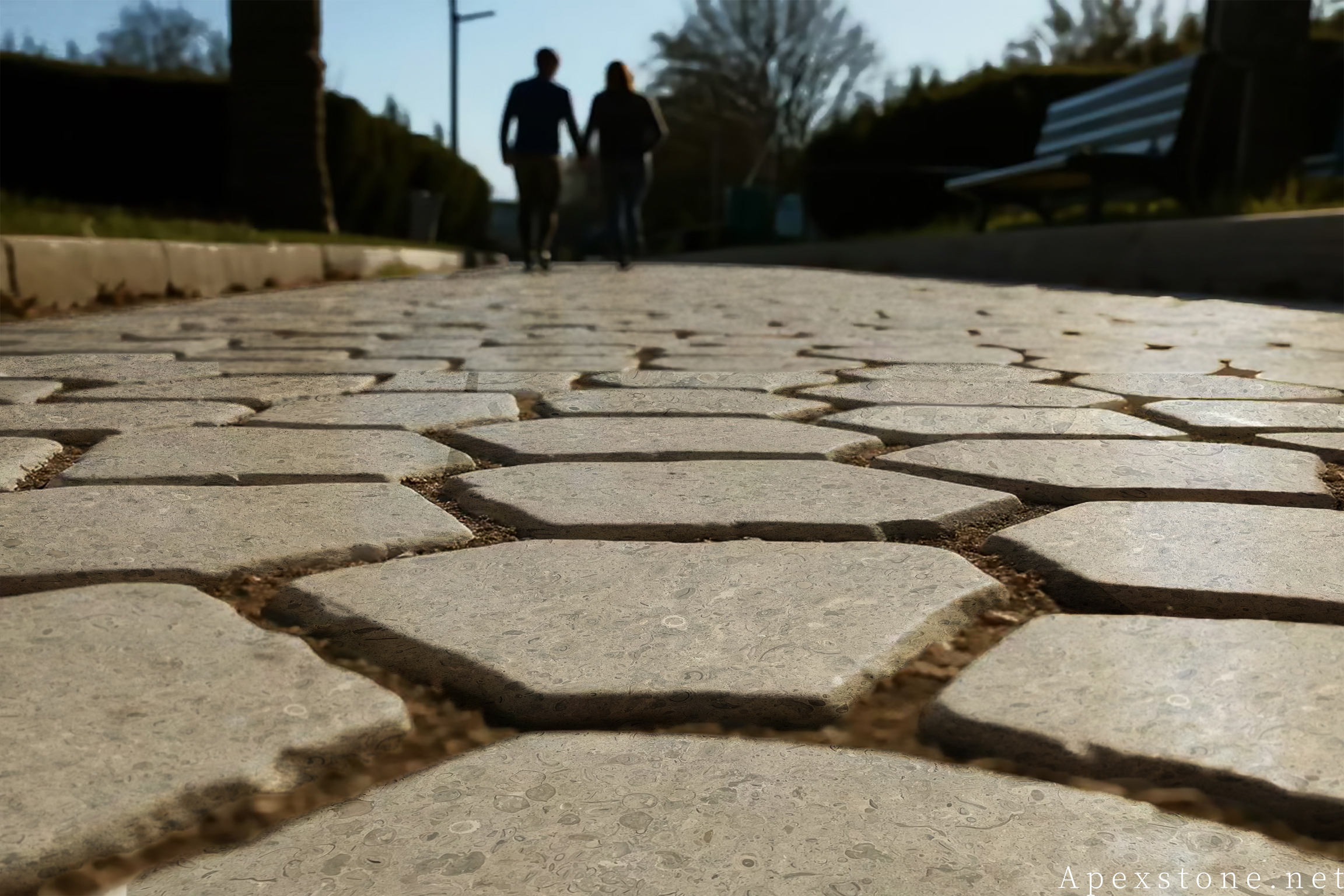 Portuguese Grey Limestone walkway flagstones 12