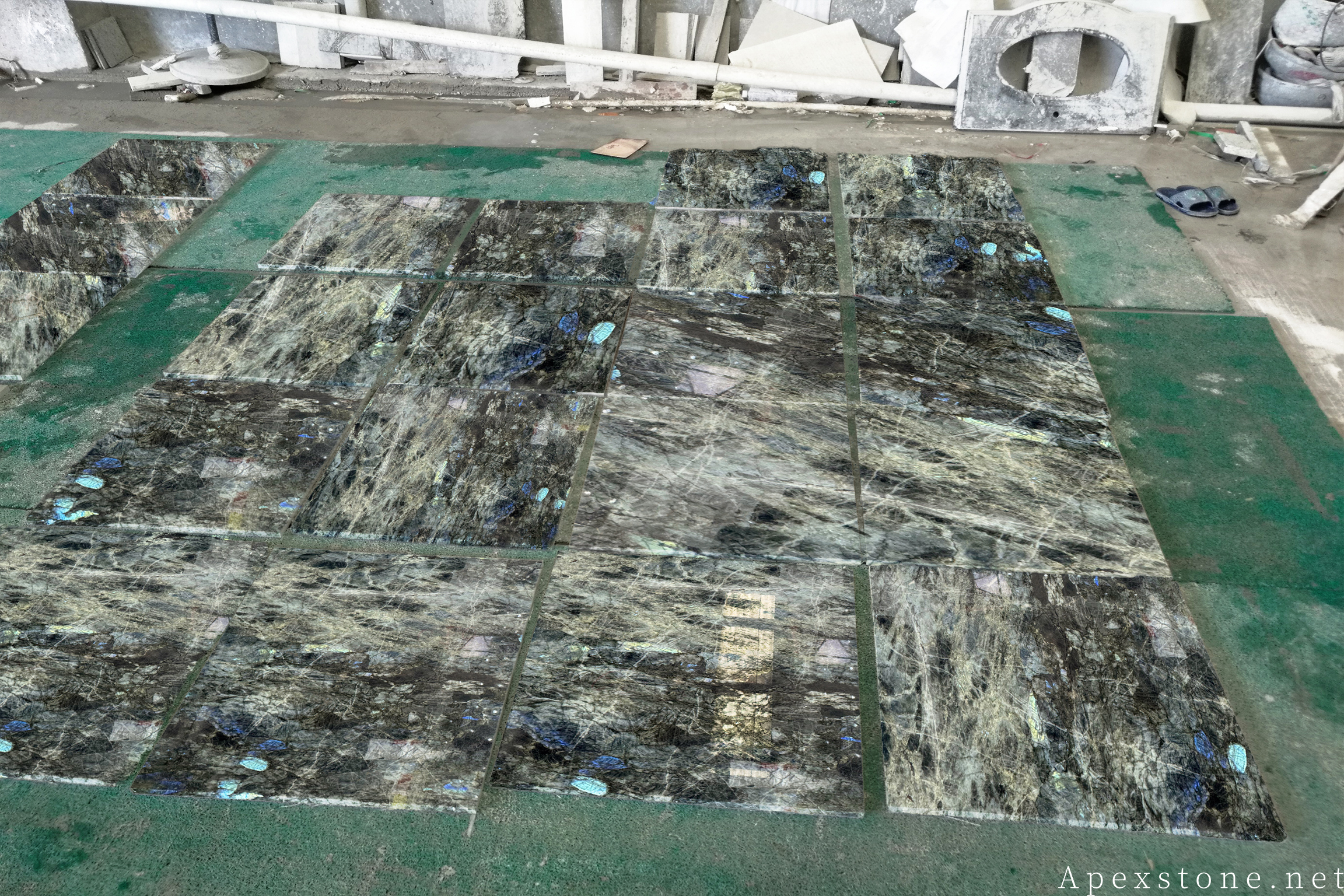 Blue Emerald Labradorite wall cladding panel