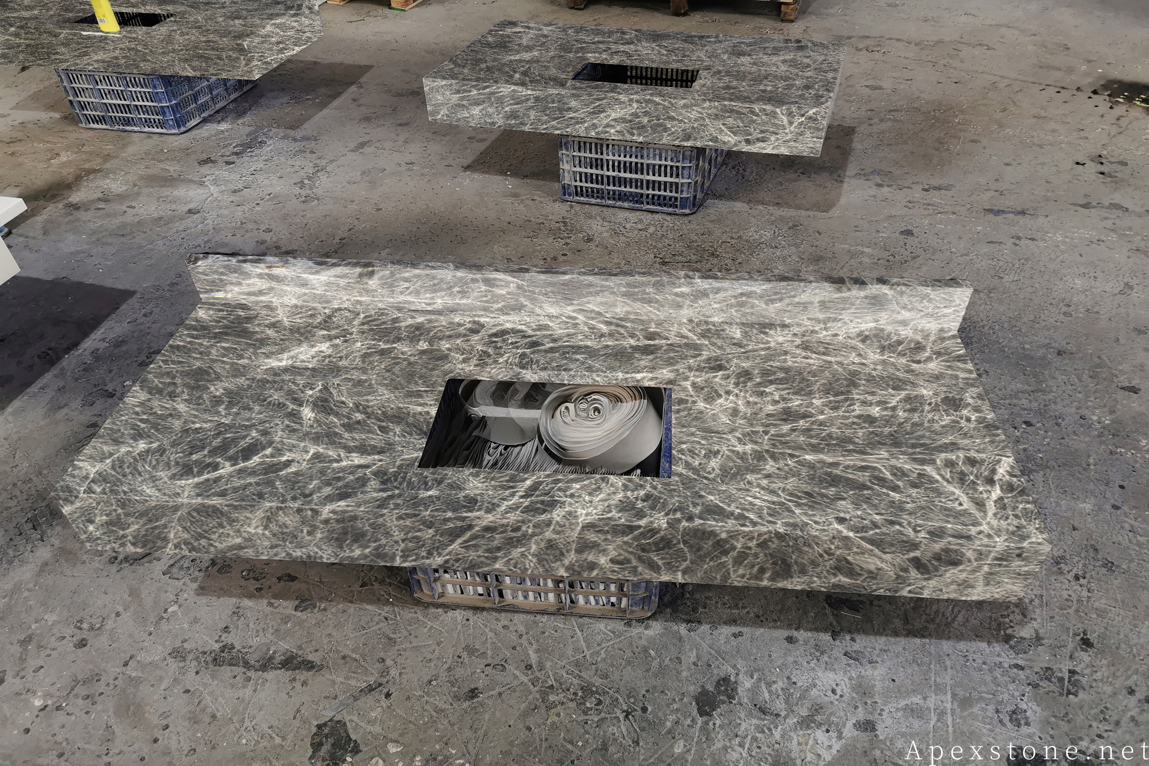 Snow Black Fox Marble Bathroom Vanity Tops Snow Black Fox Marble Vanity Top