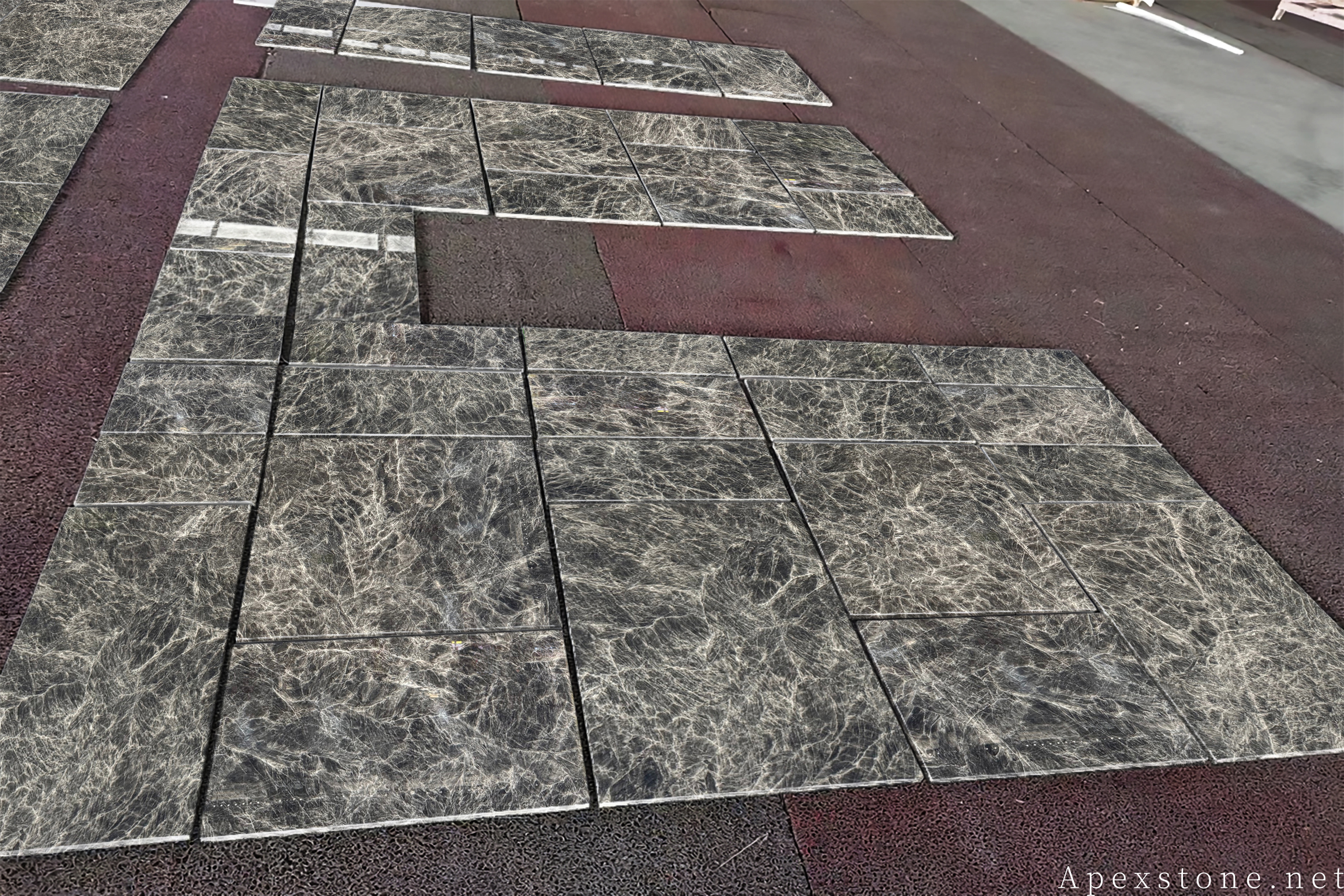 Snow Black Fox Marble Floor & Wall Tiles White Marble Floor Tile