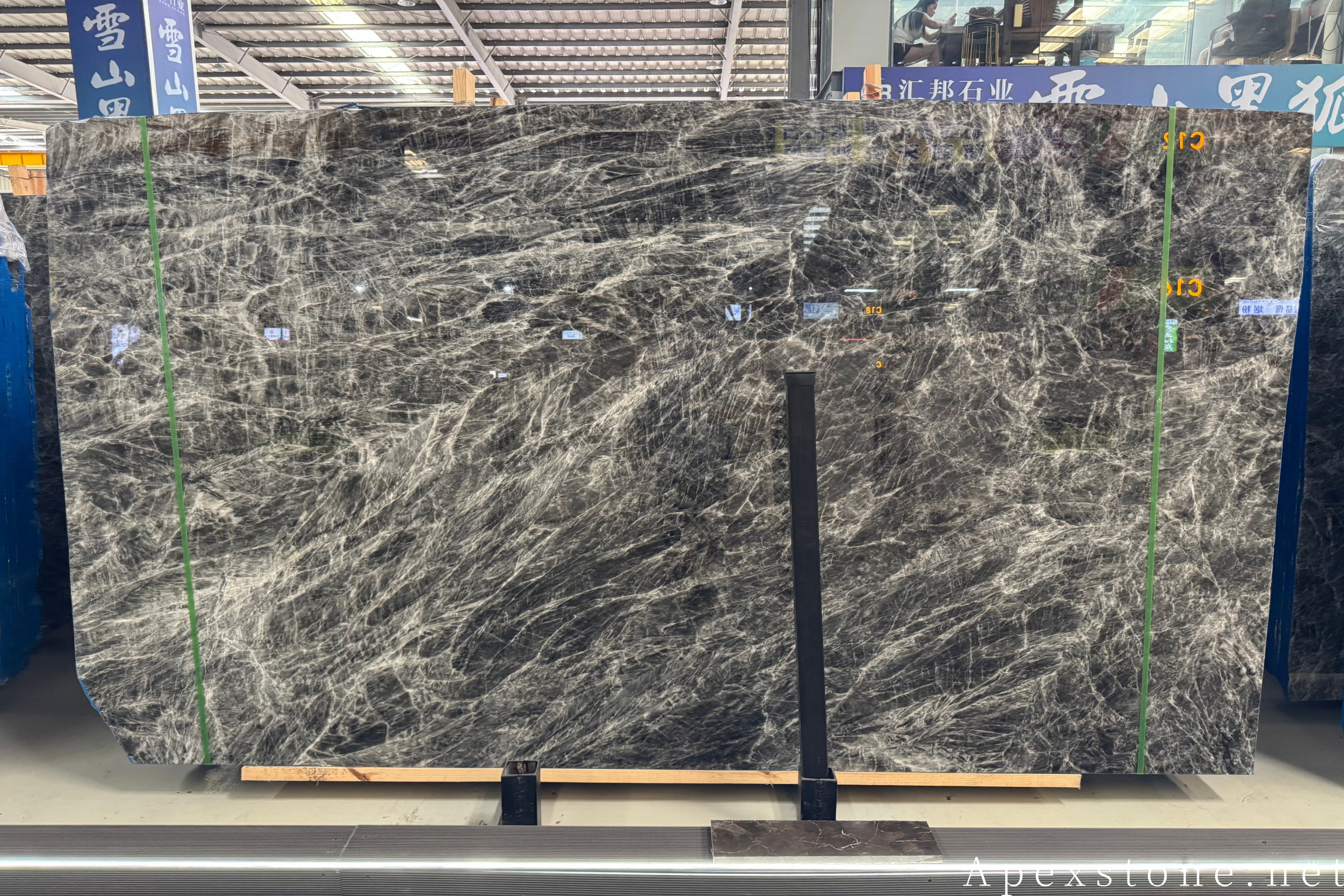 Snow Black Fox Marble Slabs Snow Black Fox Marble