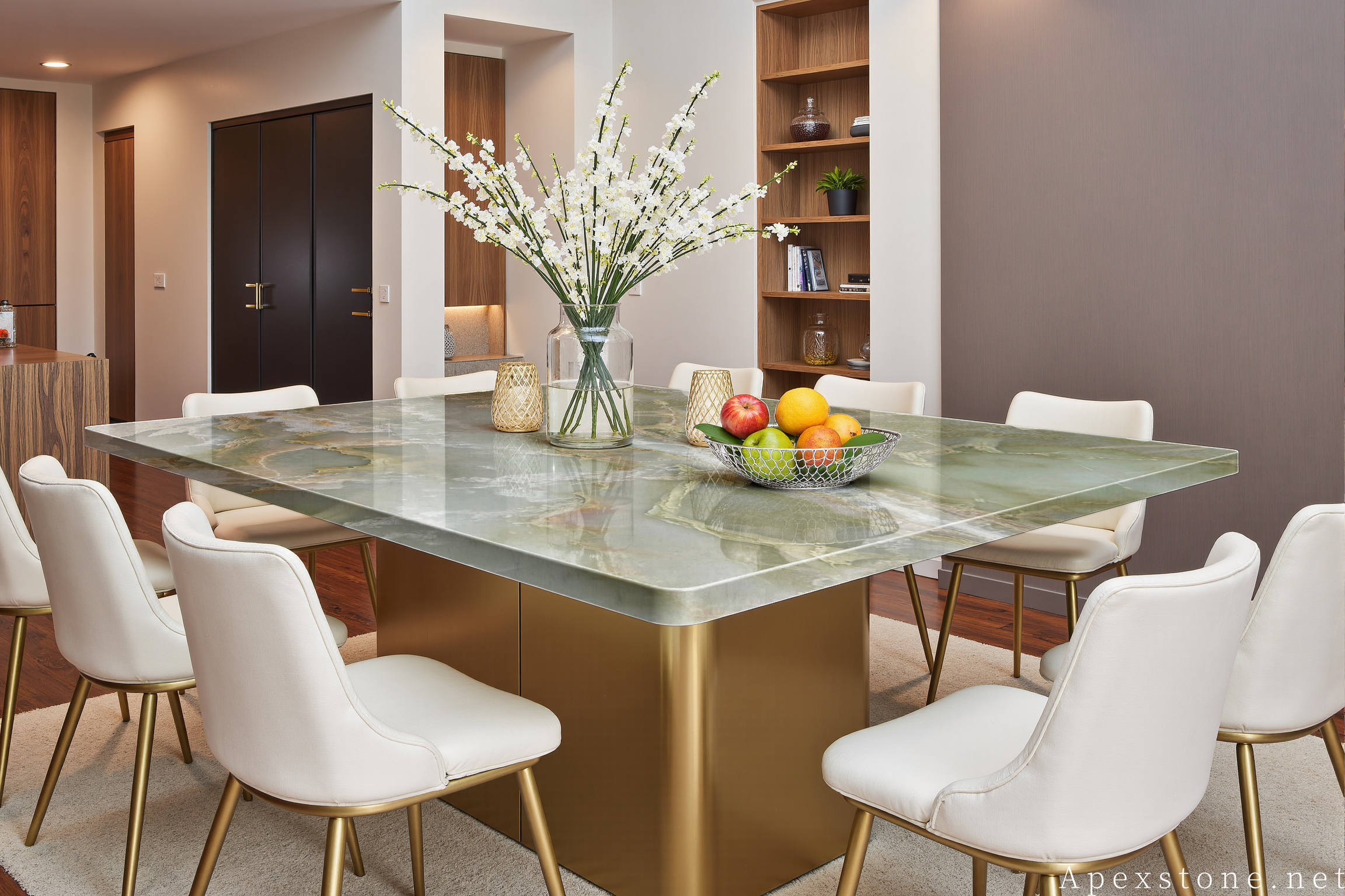 Green Onyx Stone Tables - Dining, Coffee, Console & Side Tables Onyx Dining Table