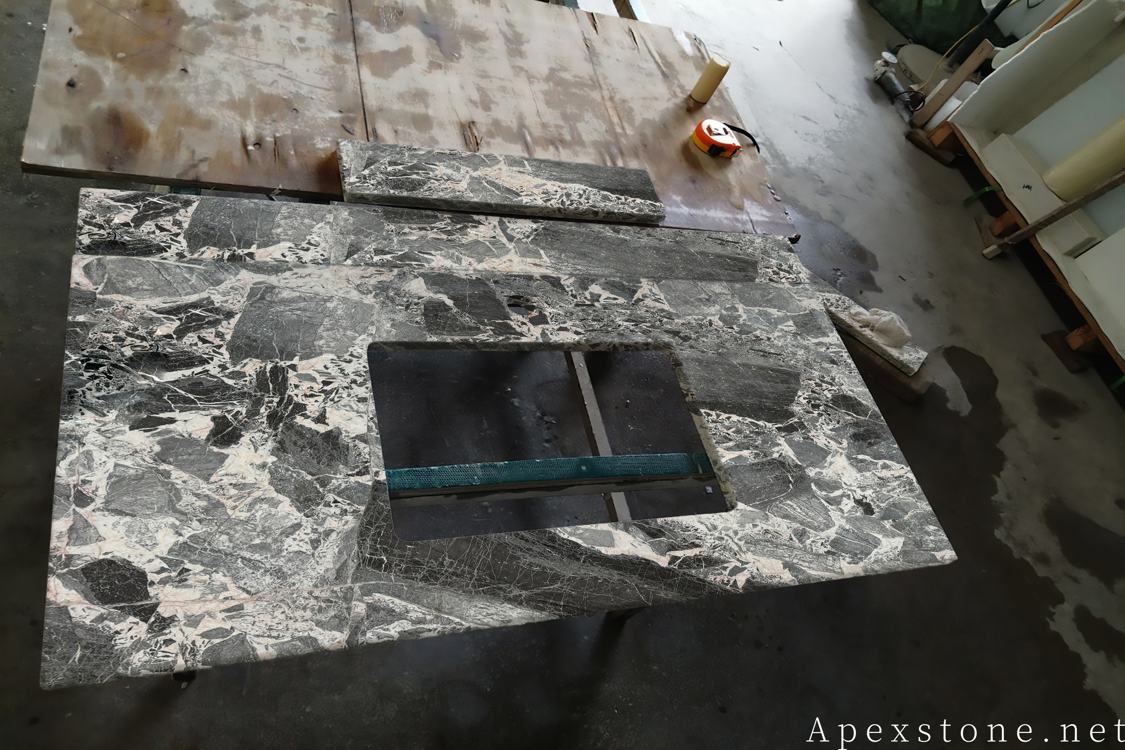 Chanel Grey Marble bathroom benchtops 274