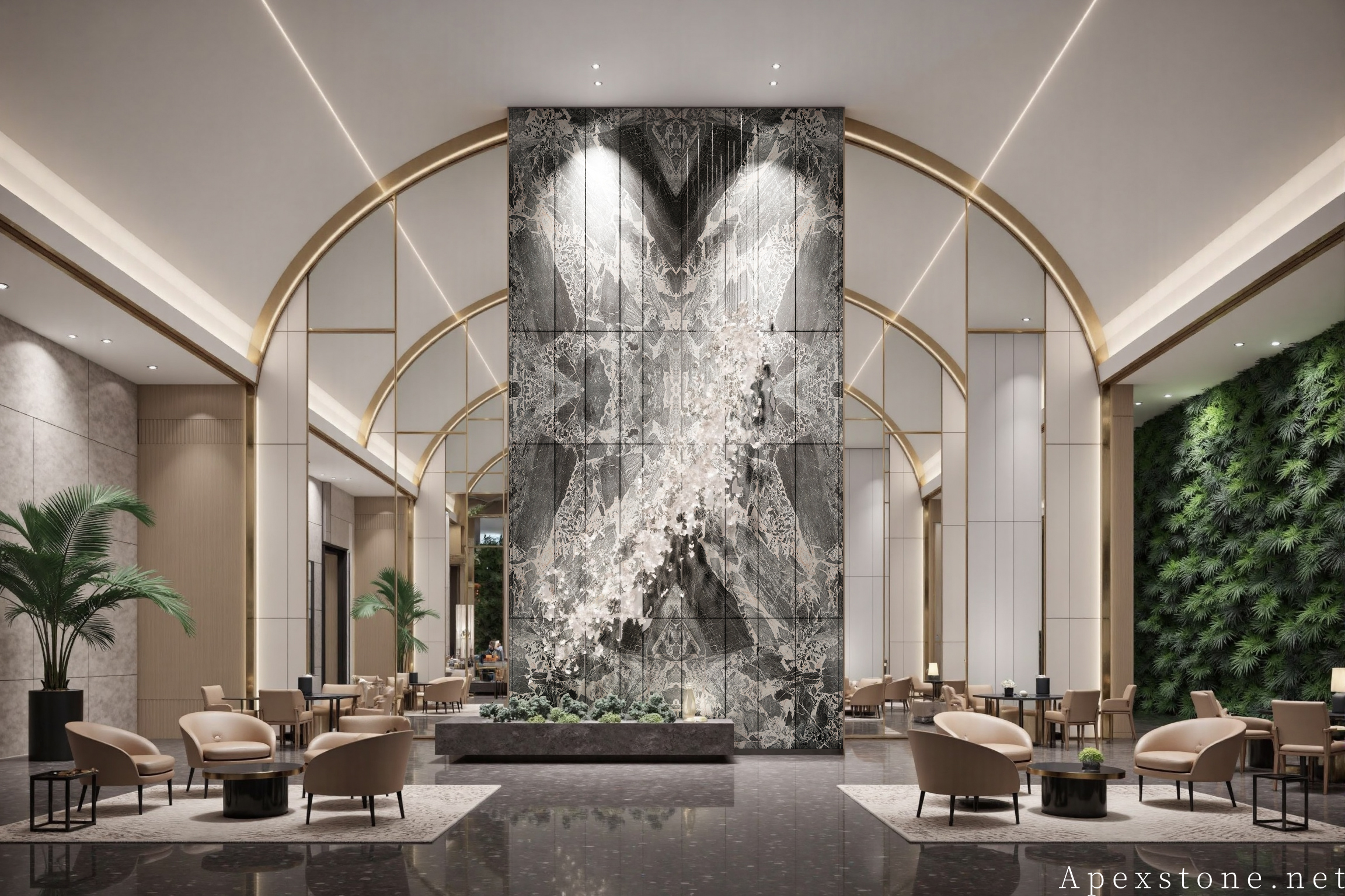 Lobby Feature Walls & Reception
