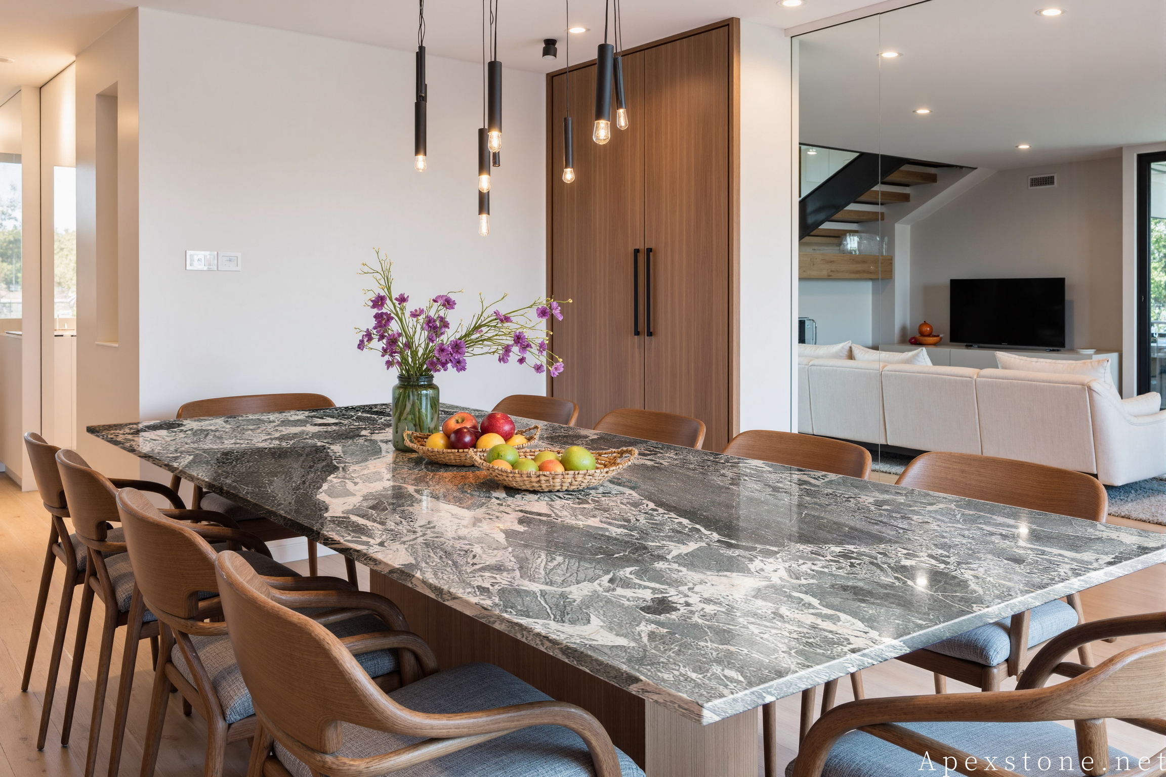 Chanel Grey Marble Stone Tables - Dining, Coffee, Console & Side Tables Chanel Grey Marble