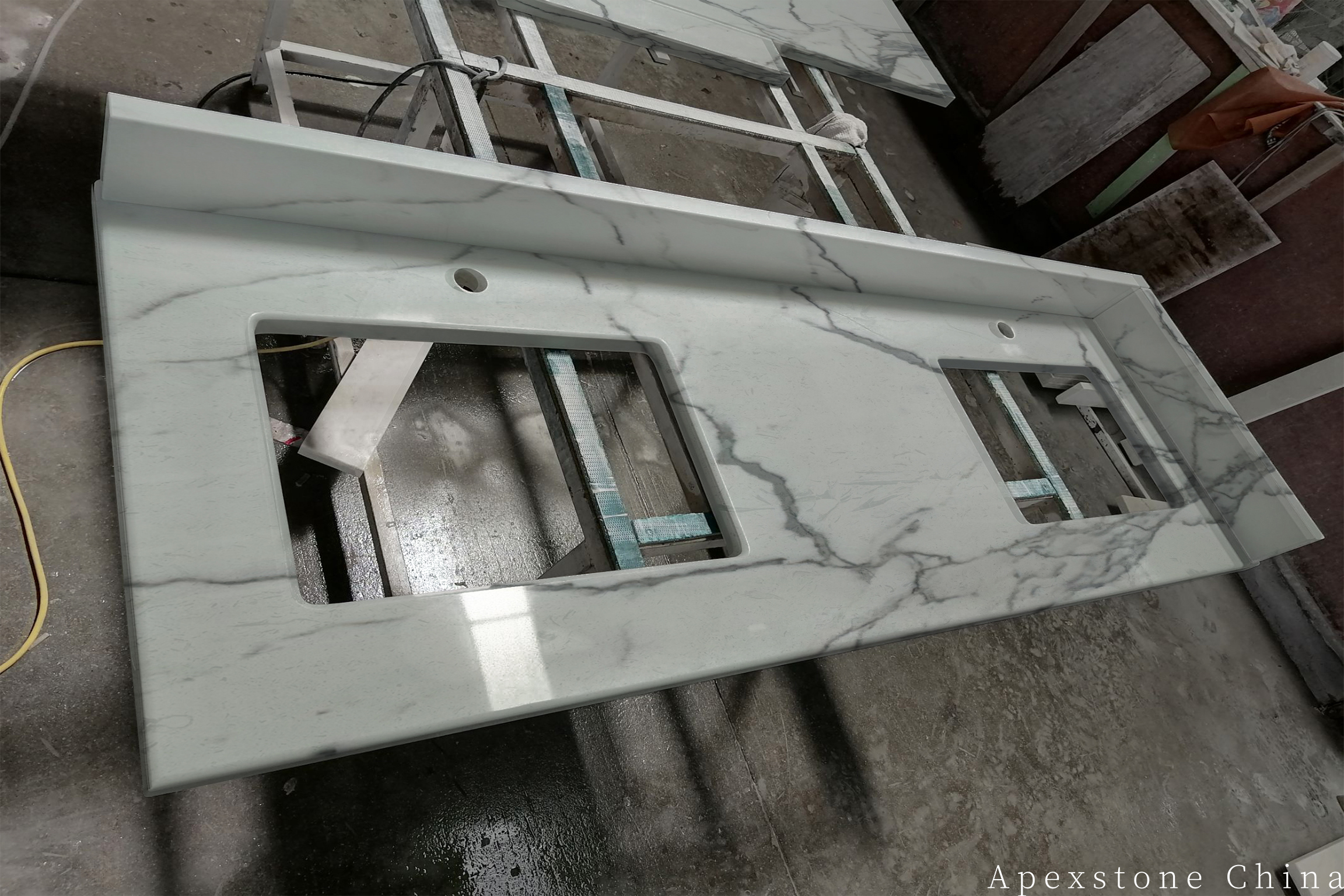 Calacatta White Marble Bathroom Vanity Tops Calacatta White Bathroom